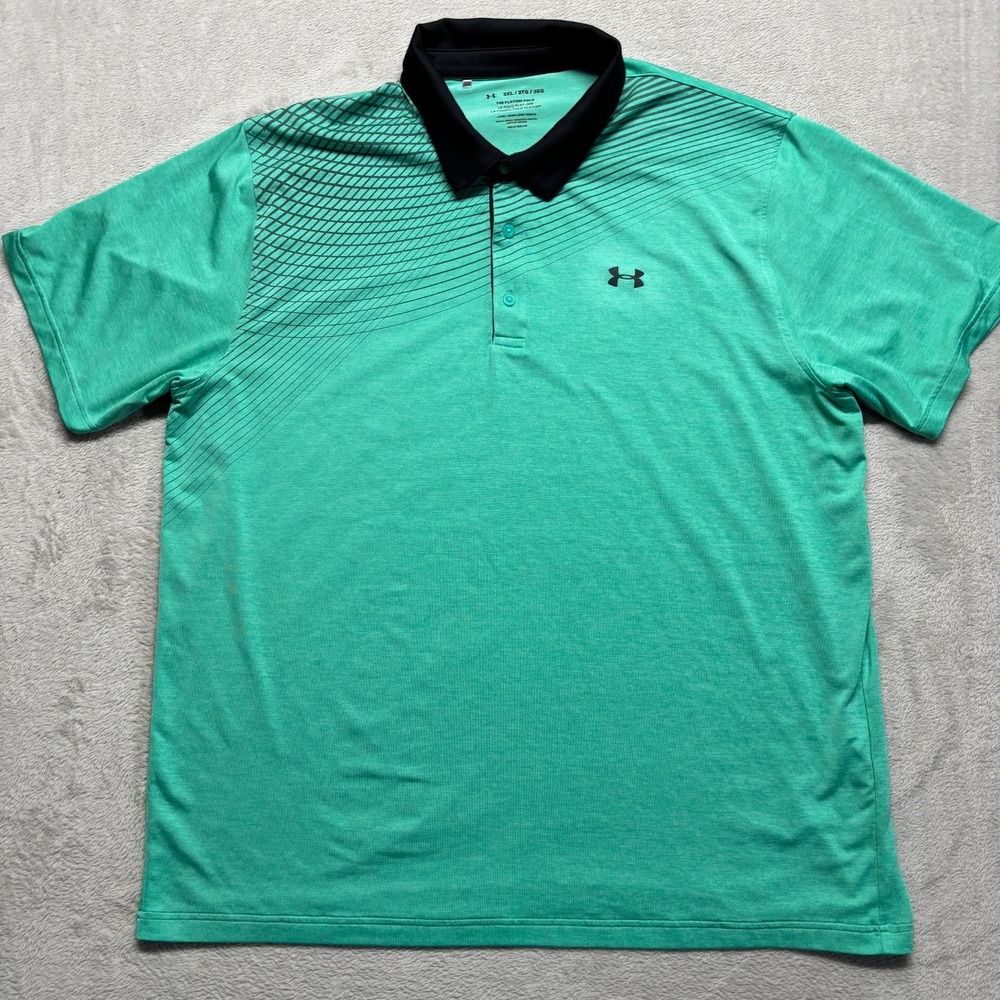 Under Armour The Playoff Polo Shirt Mens 3XL XXXL Performance Stretch Golf Green